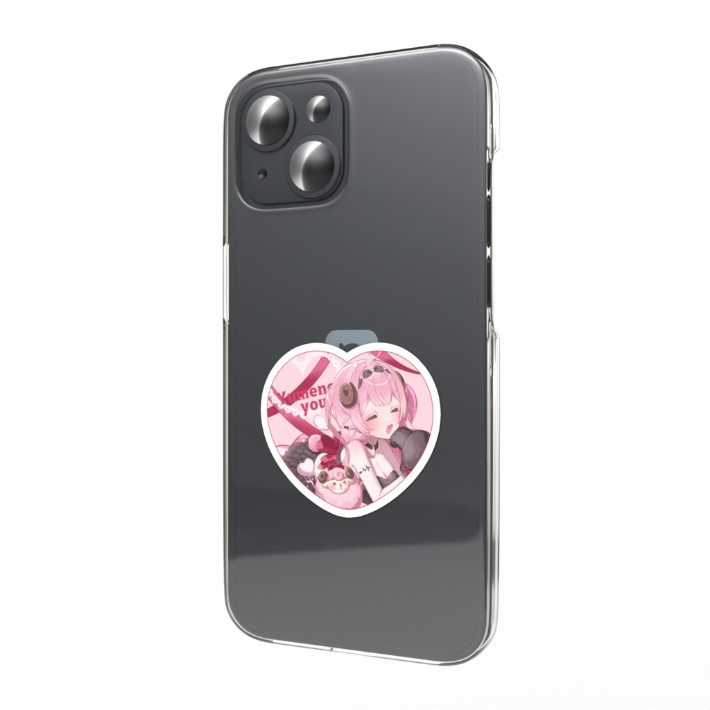 夢乃羊2周年記念ハートステッカー