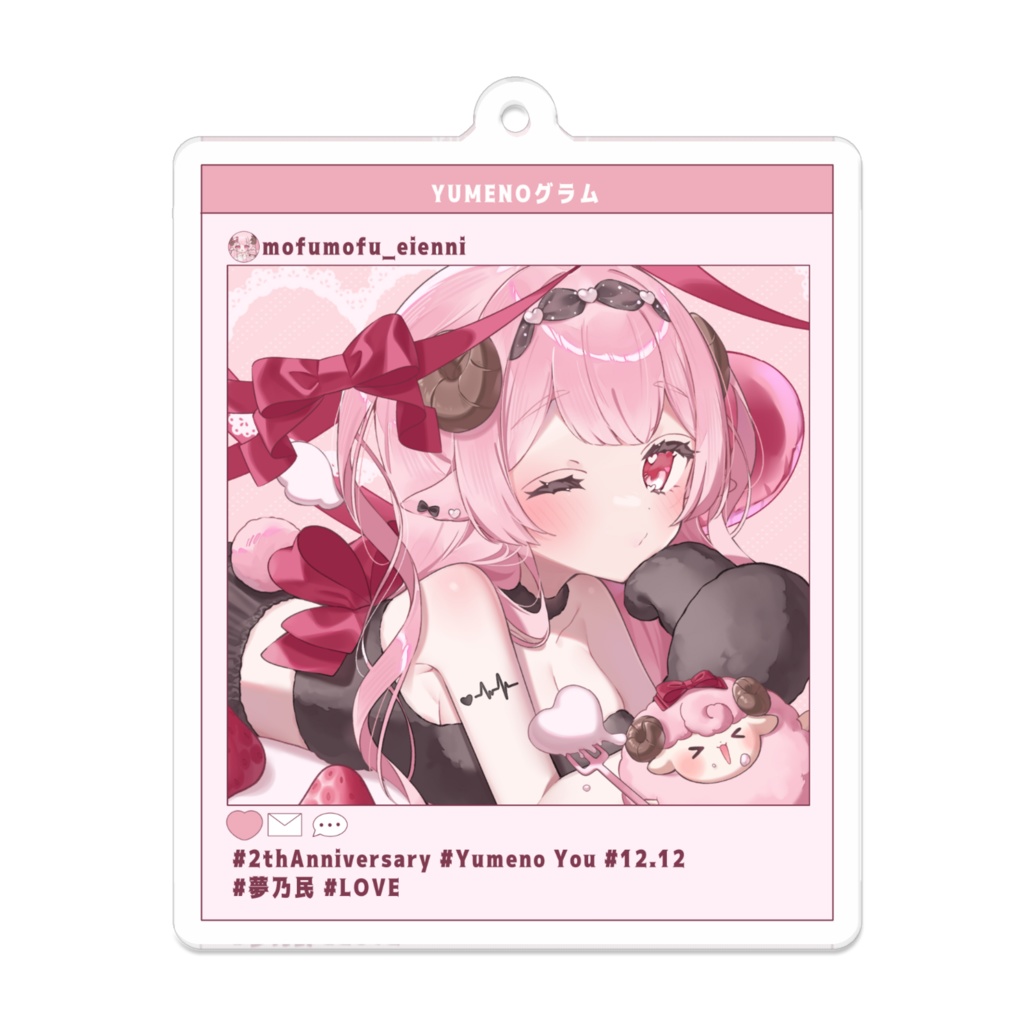 夢乃羊2周年記念ヨウスタ風アクキー