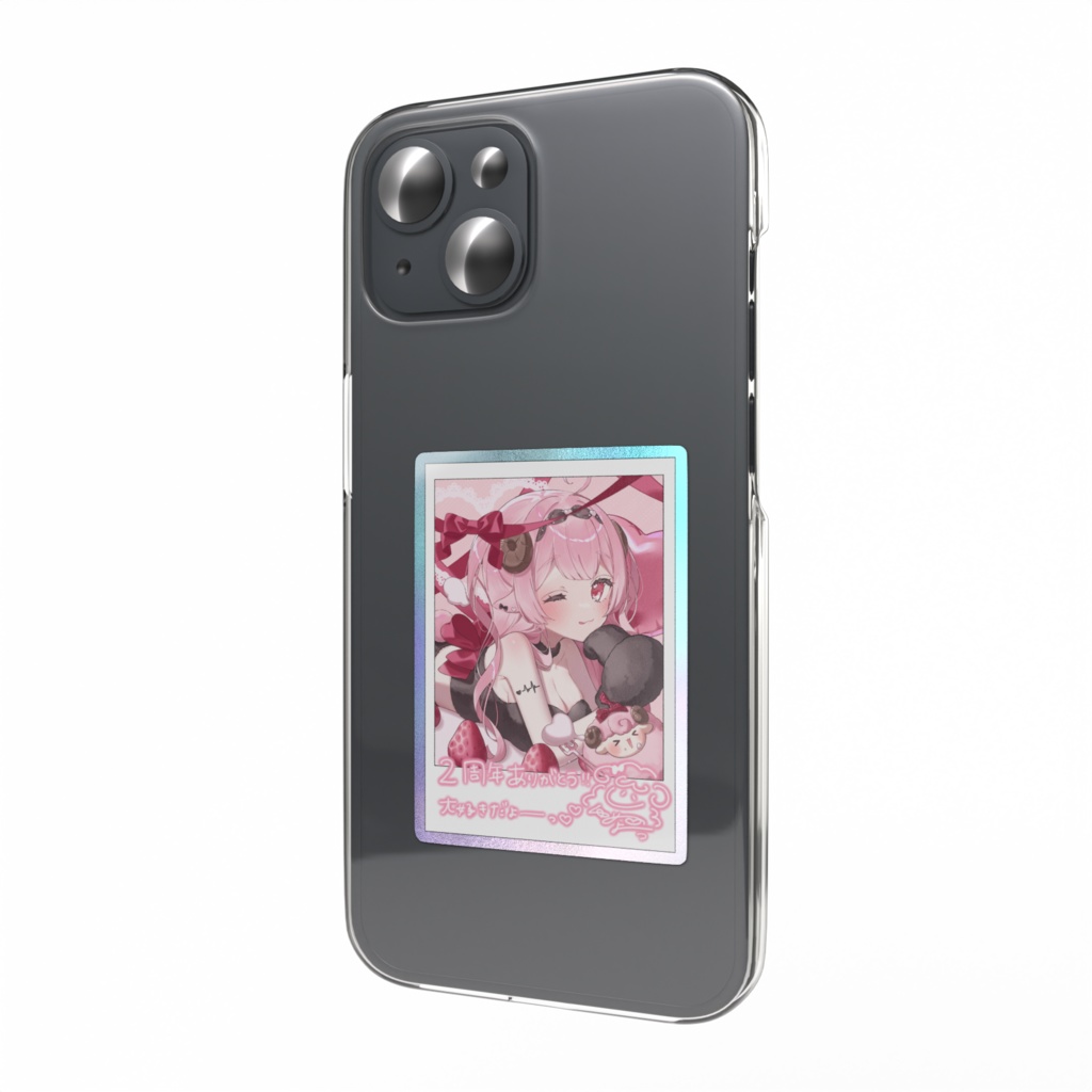 夢乃羊2周年記念チェキ風サイン入りステッカー