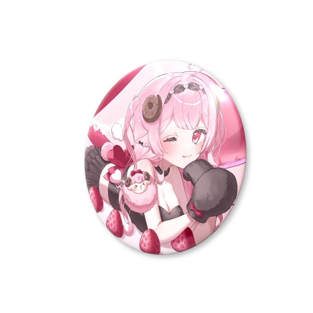 夢乃羊2周年記念缶バッチA