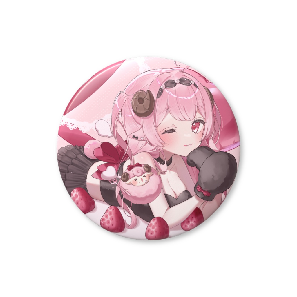 夢乃羊2周年記念缶バッチA