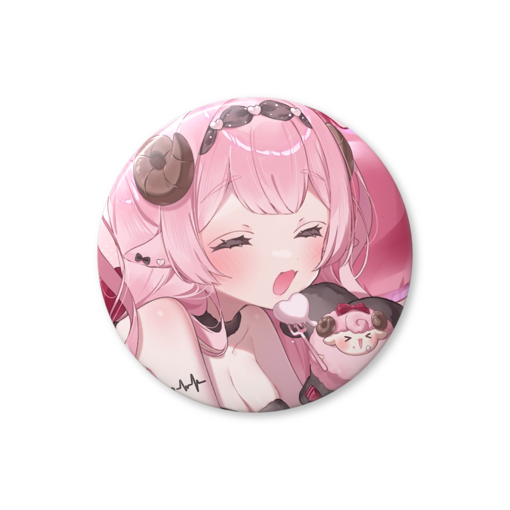 夢乃羊2周年記念缶バッチB