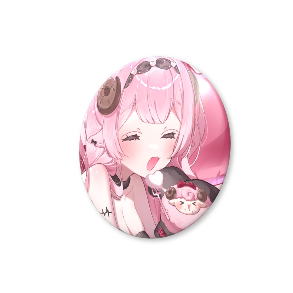 夢乃羊2周年記念缶バッチB