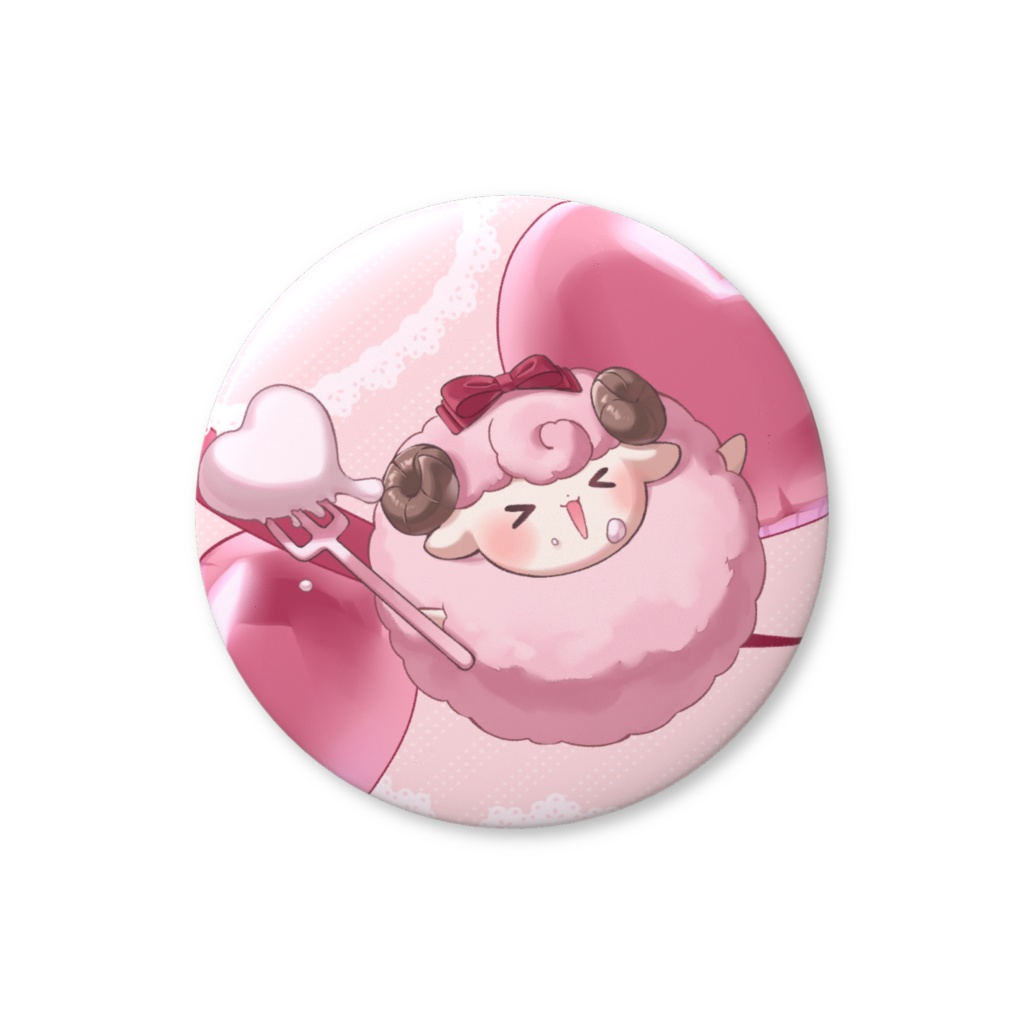 夢乃羊2周年記念缶バッチむぅさん