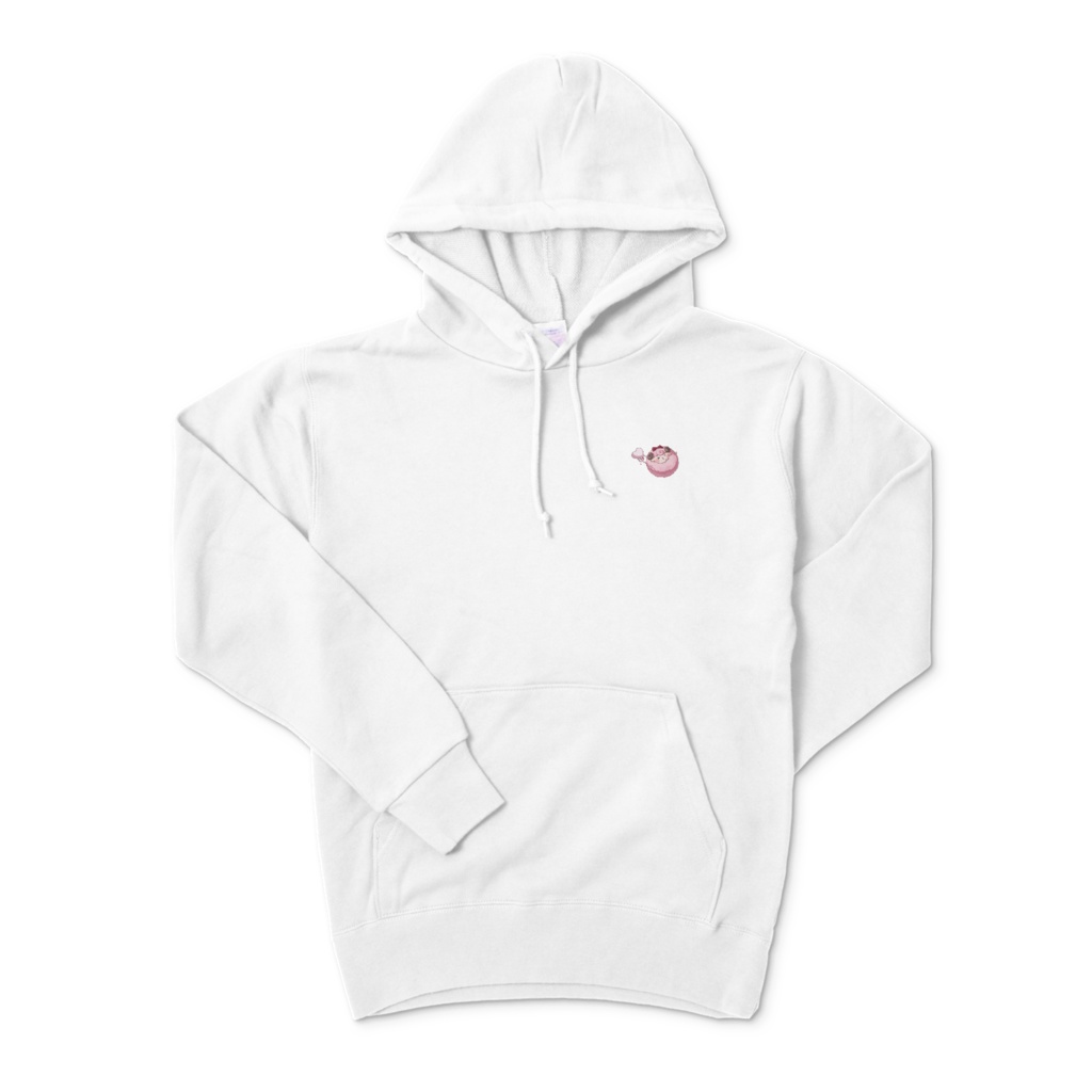 夢乃羊2周年記念パーカー(白背面)