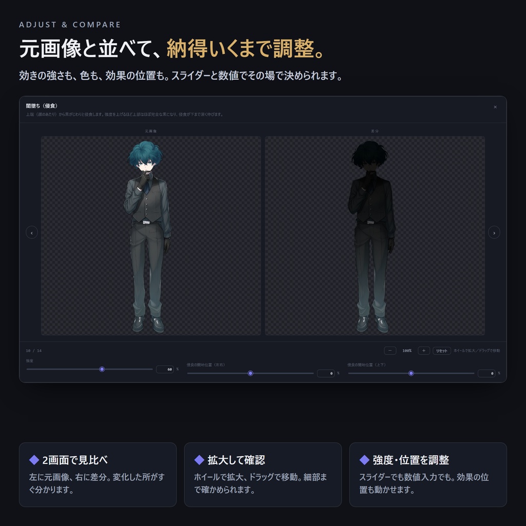 【無料版有】印象・状態差分メーカー|TRPG立ち絵から一括生成(完全ローカル)
