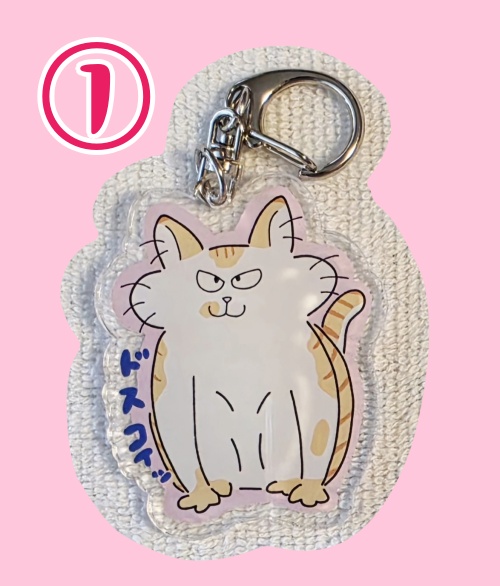 猫・ハムアクリルキーホルダー
