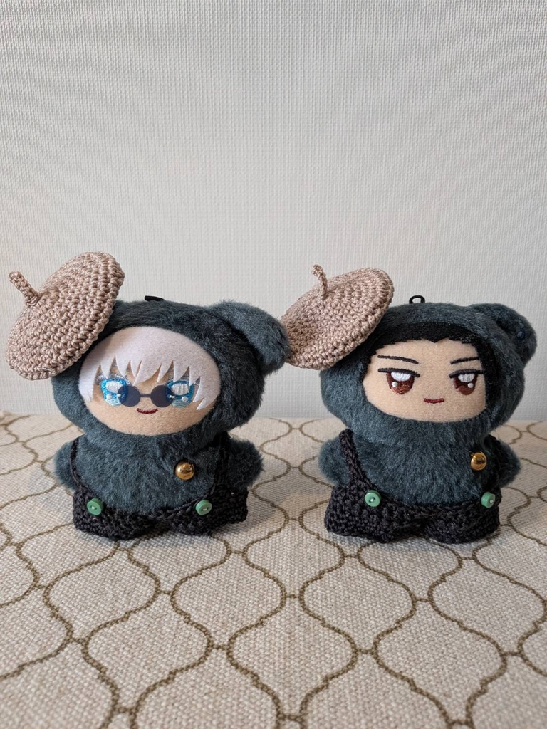 クラシックカラーサロペット＆ベレー帽【🖤×‪💚】