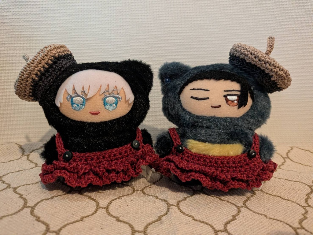 クラシックカラーワンピース&ベレー帽セット【ボルドー】