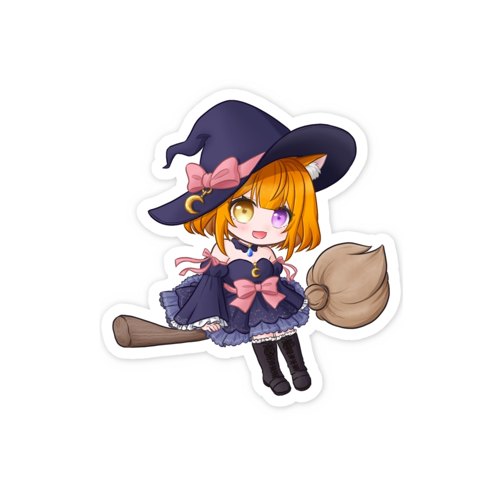 猫宮ゆうかスマホステッカー ハロウィン2025