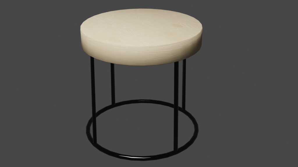 【3Dモデル】カフェっぽいイス/4種類