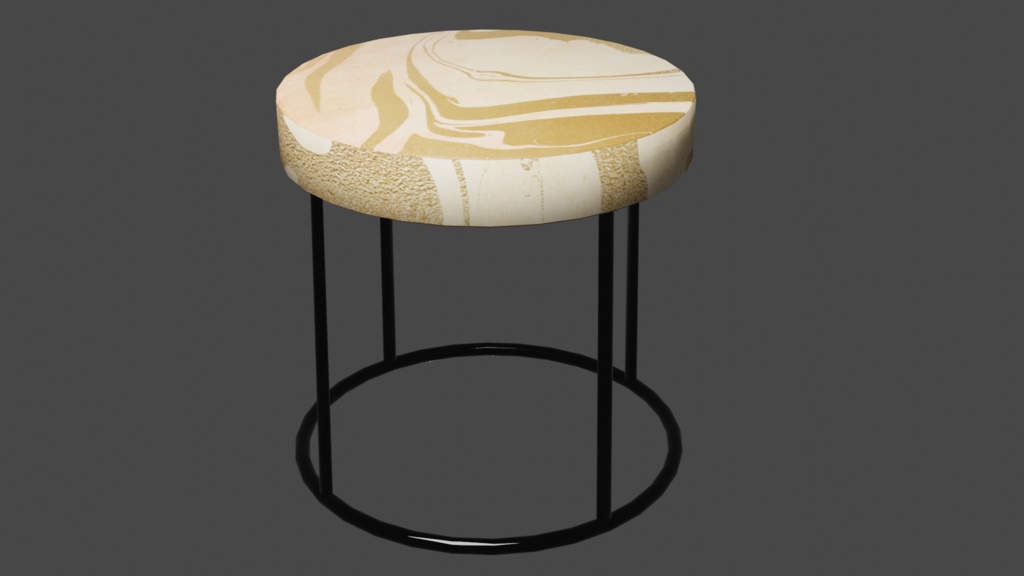 【3Dモデル】カフェっぽいイス/4種類