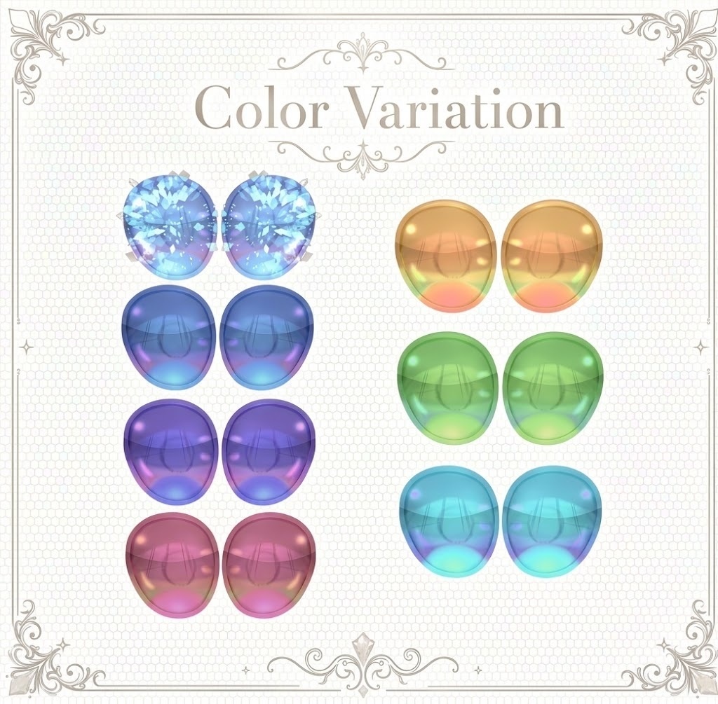 【無料】珀杏-Hakua- Eye texture VRC用瞳テクスチャ 【PSD付き】