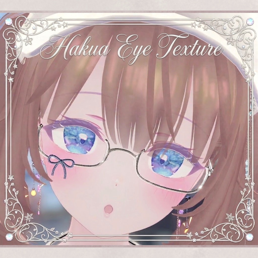 【無料】珀杏-Hakua- Eye texture VRC用瞳テクスチャ 【PSD付き】