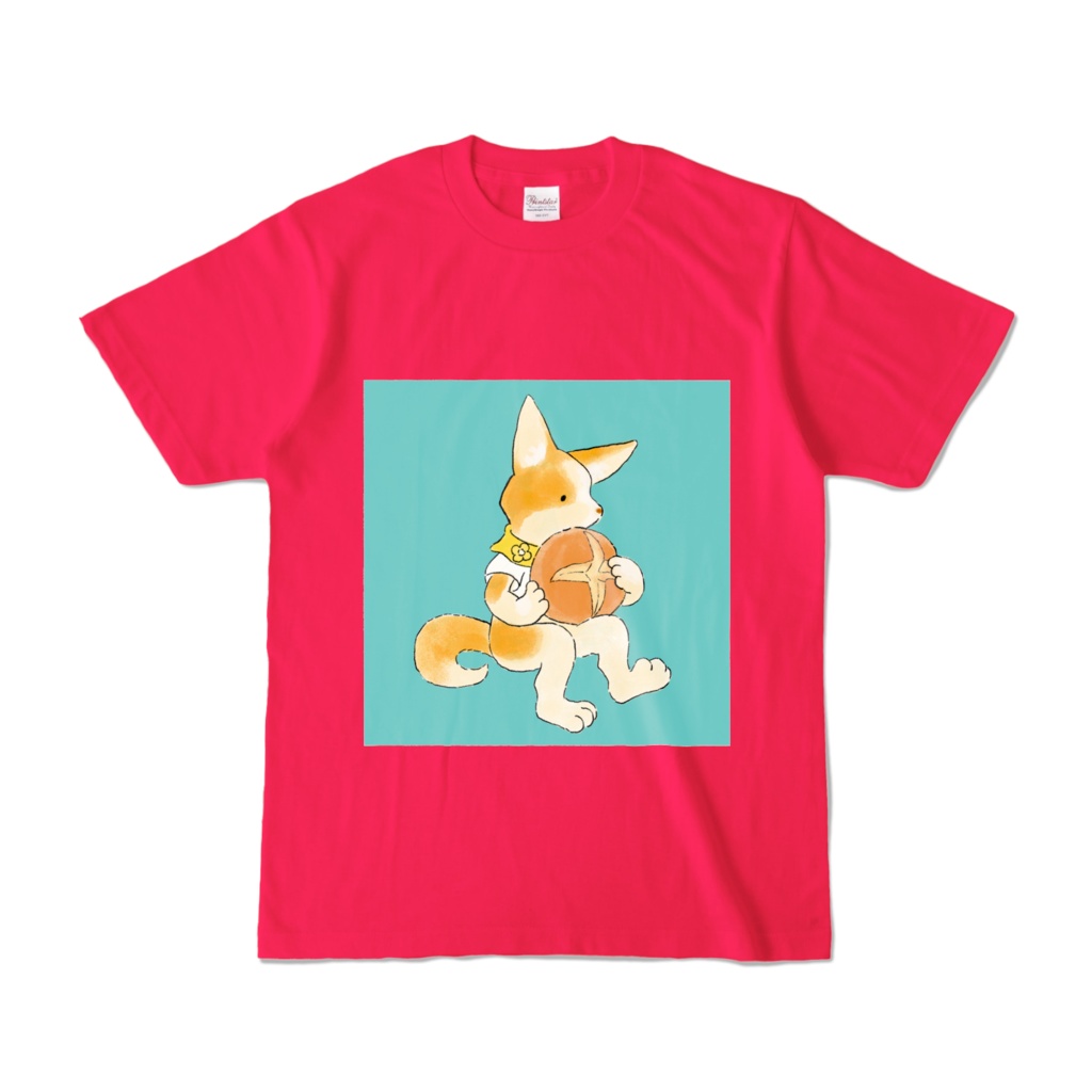 Bread-eating Corgi color T-shirts