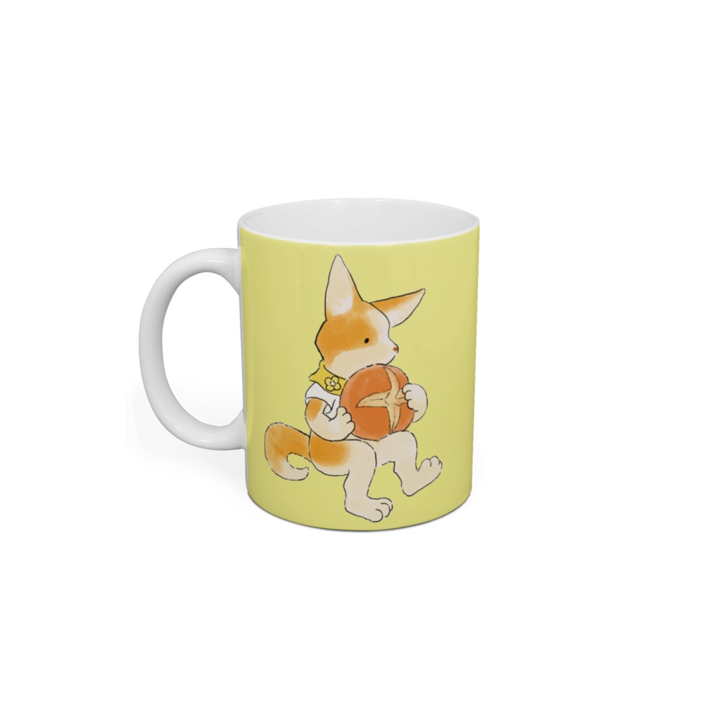 Bread-eating Corgi mug