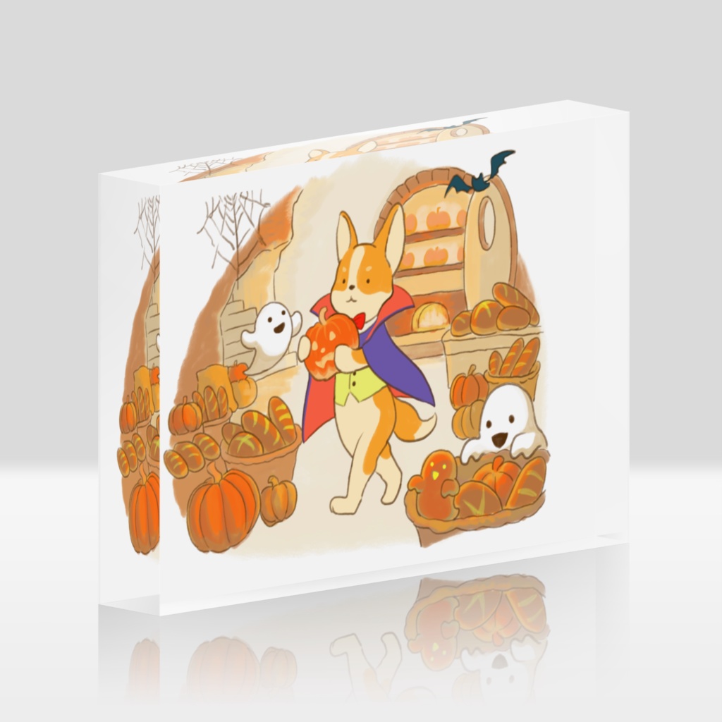 Halloween Corgi Bakery アクリルブロック 