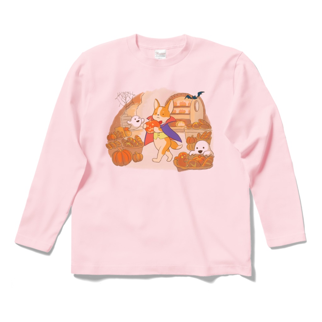 Happy Halloween! Corgi Bakery ロングスリーブTシャツ