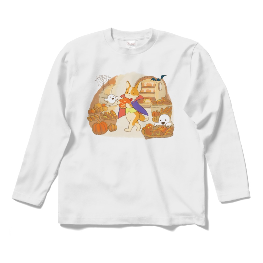 Happy Halloween! Corgi Bakery ロングスリーブTシャツ