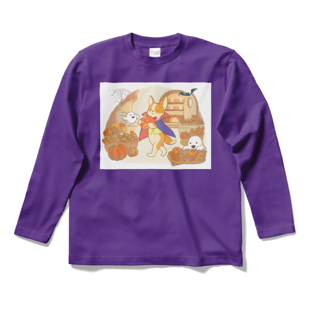 Happy Halloween! Corgi Bakery ロングスリーブTシャツ