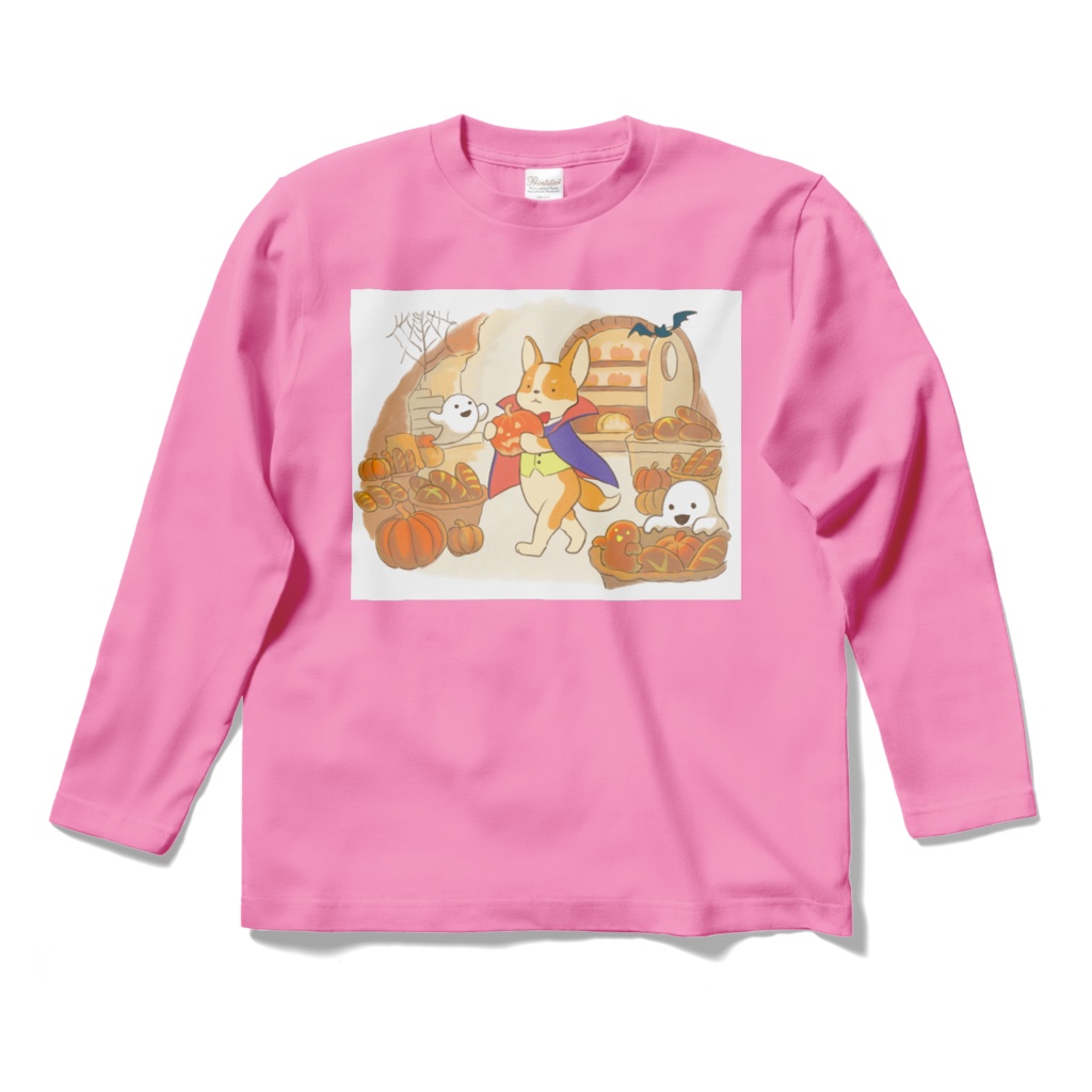 Happy Halloween! Corgi Bakery ロングスリーブTシャツ