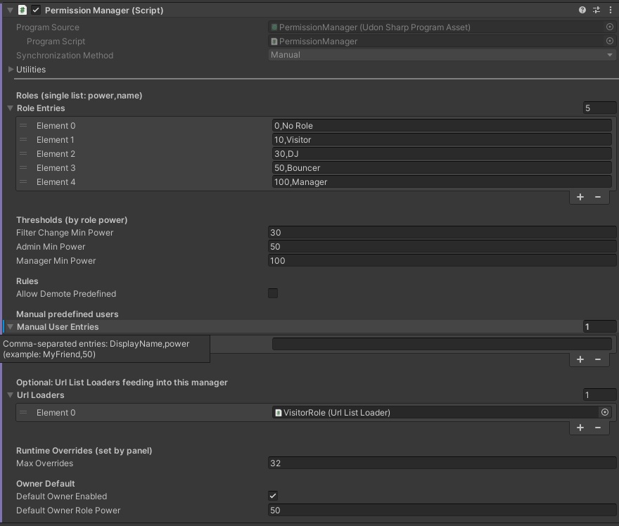 VRC Permission System