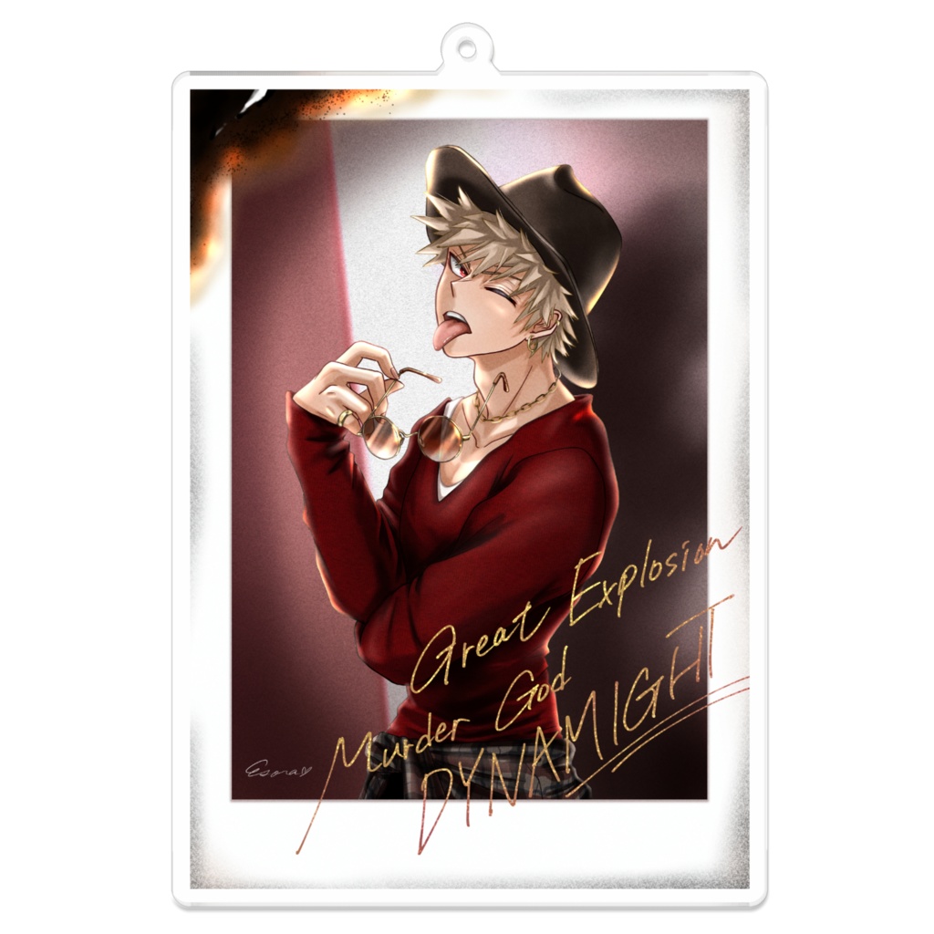 爆豪勝己/サイン入りポラロイド爆破跡付き♡/アクキー/ESORA