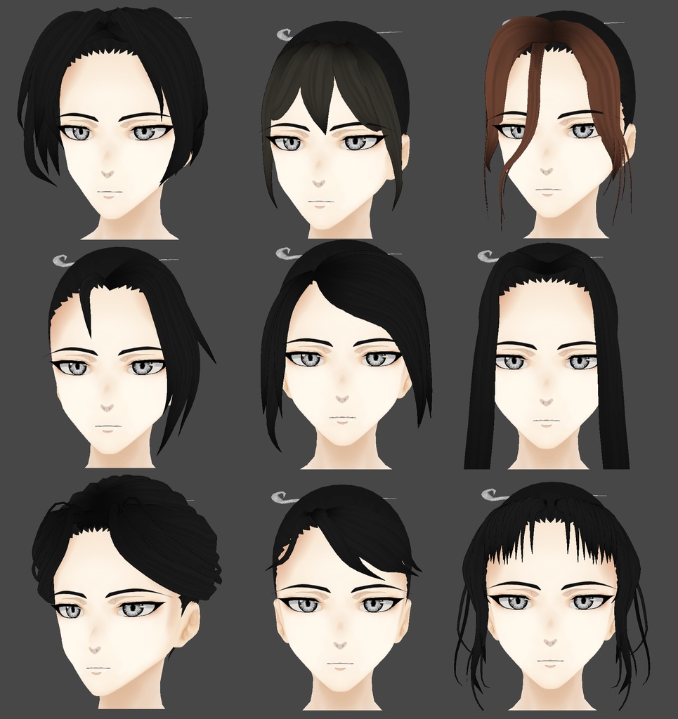 Front hair (9 sets)