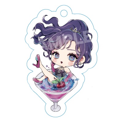 glossy night-アクリルキーホルダーcocktail ver