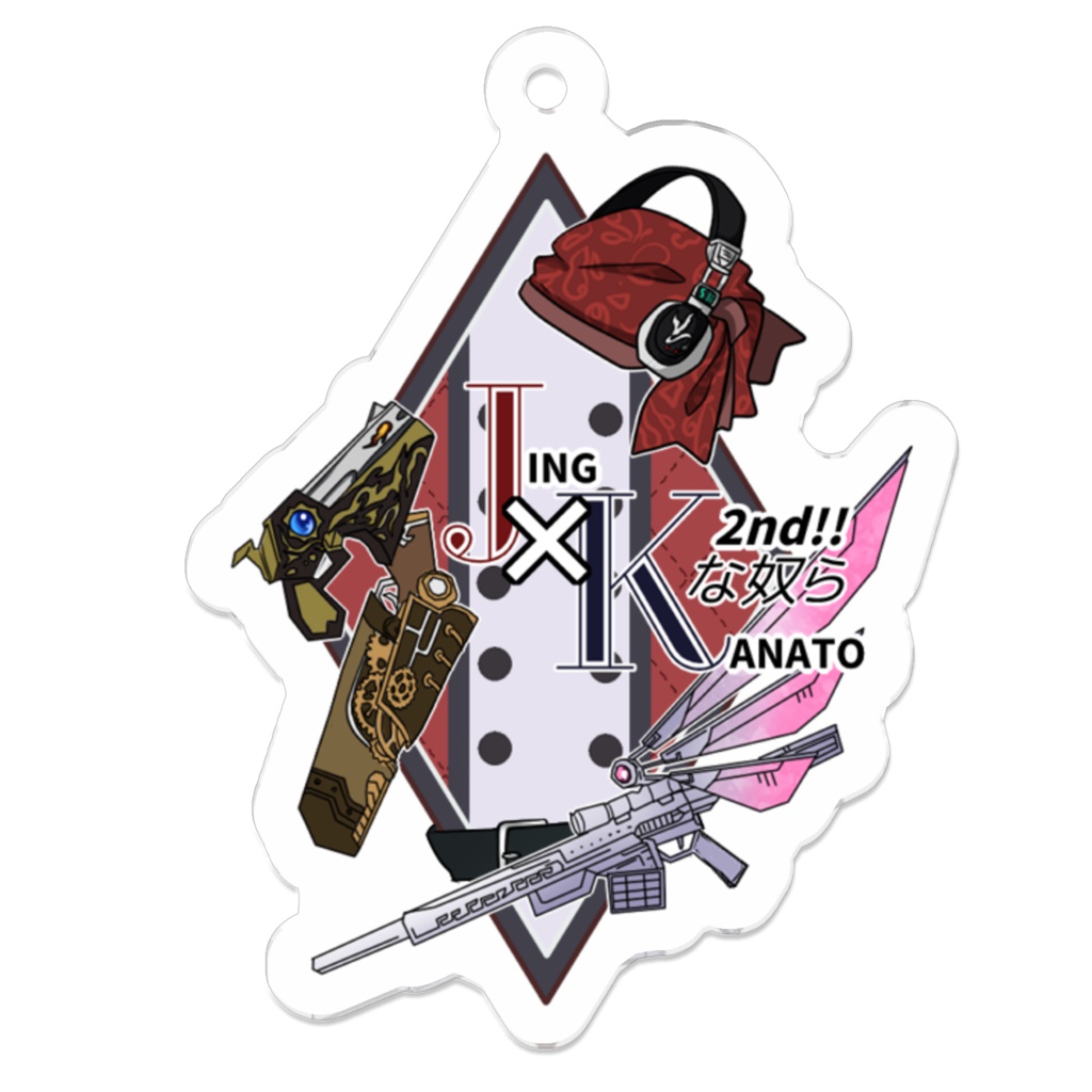 えこプレイヤーシリーズvol.2　JKな奴ら2nd!! ジン　エンブレムキーホルダー