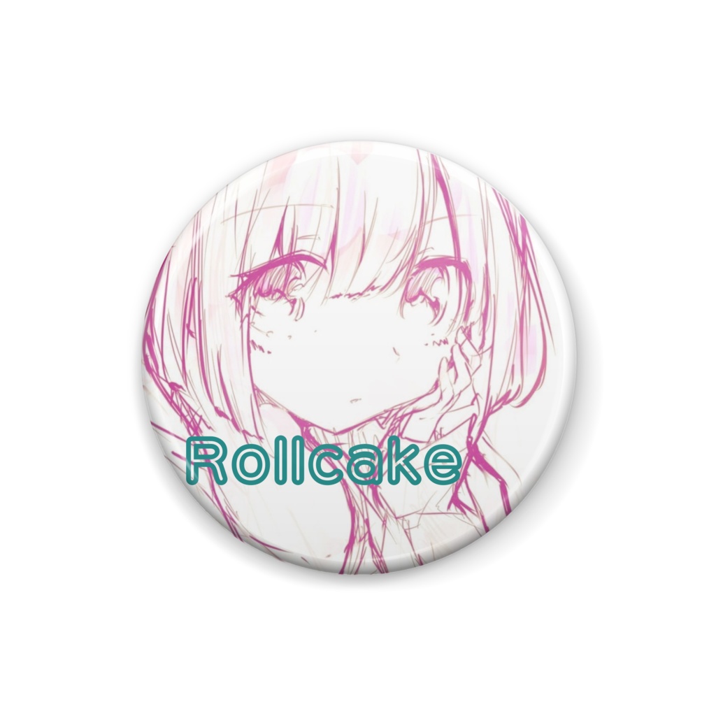 退屈少女-缶バッジ-Rollcake
