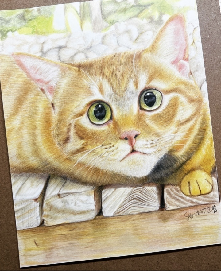 【オーダー】動物似顔絵(色鉛筆画) A5サイズ/簡易額装 ※購入前にオーダー内容を事前にメッセージしてください