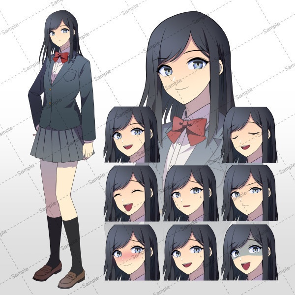 【組換PSD+PNG8種】adopt002 女子中高生