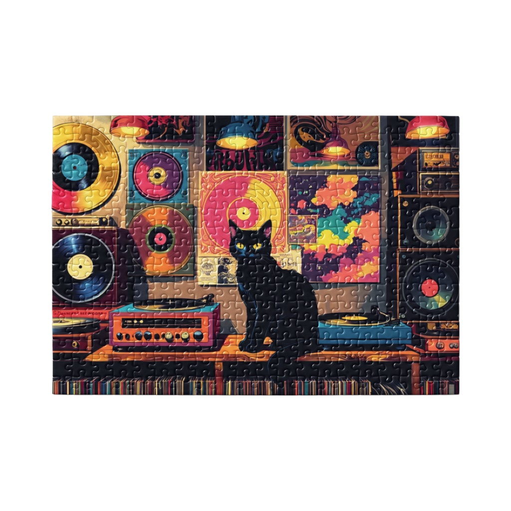 クールなレコード店の黒猫