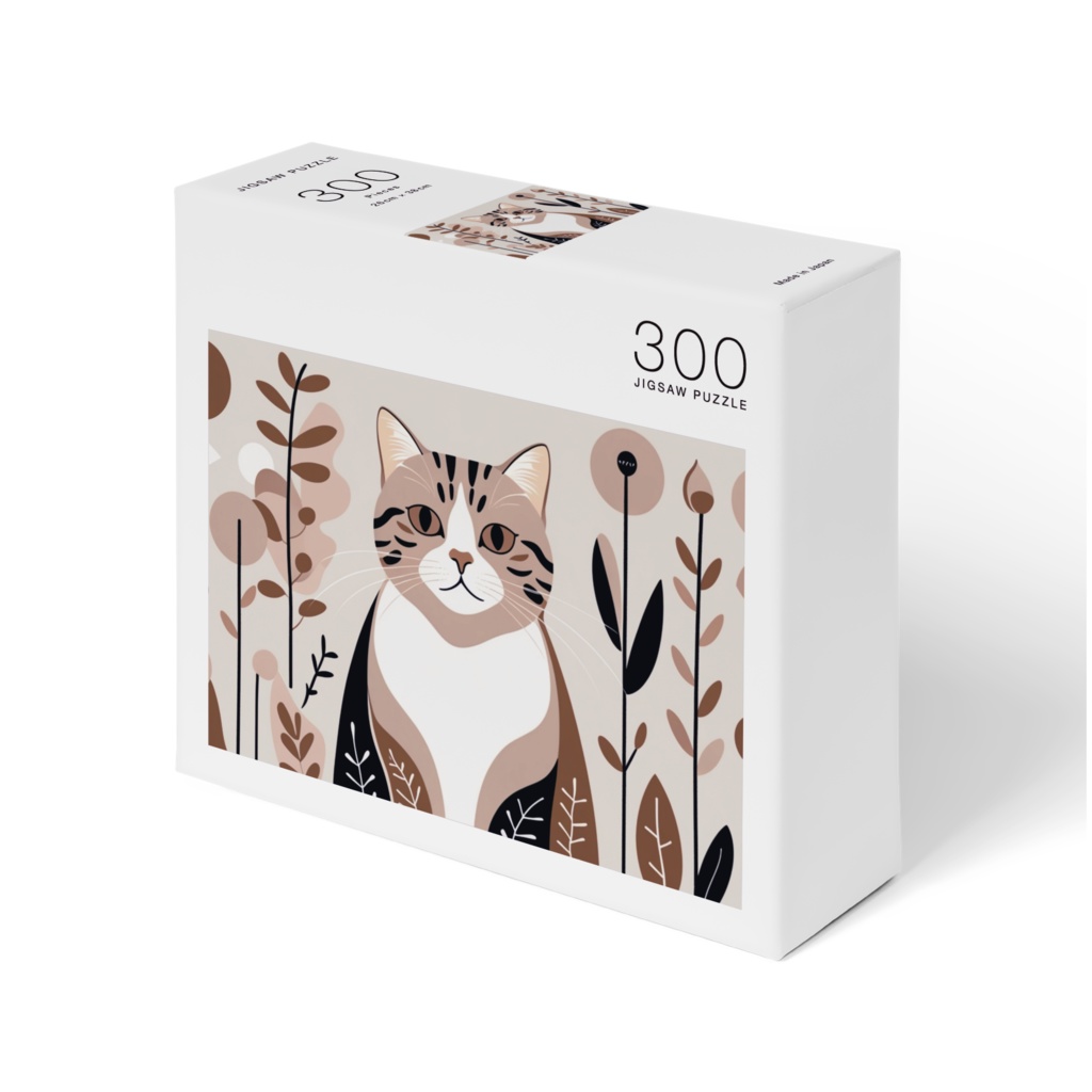 Scandi Cat Garden – ミニマルな北欧風猫のイラスト