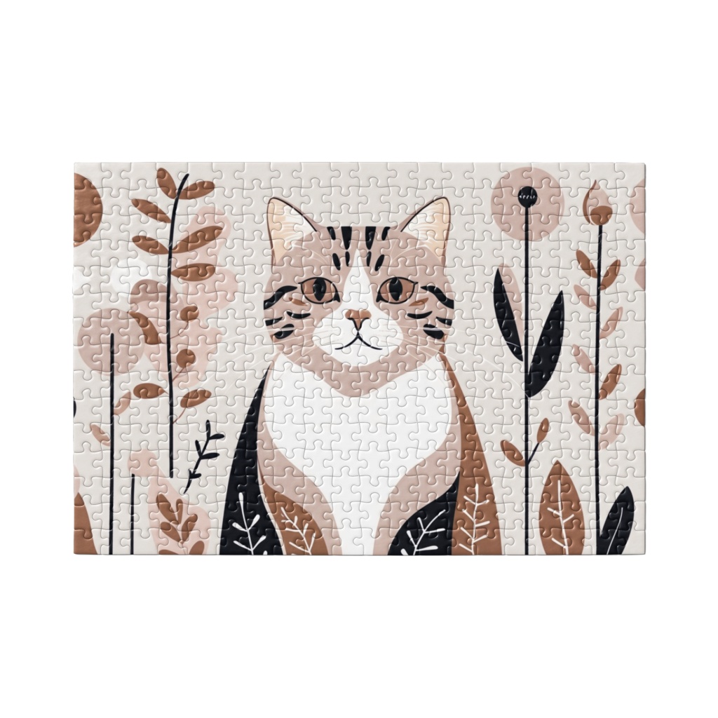 Scandi Cat Garden – ミニマルな北欧風猫のイラスト