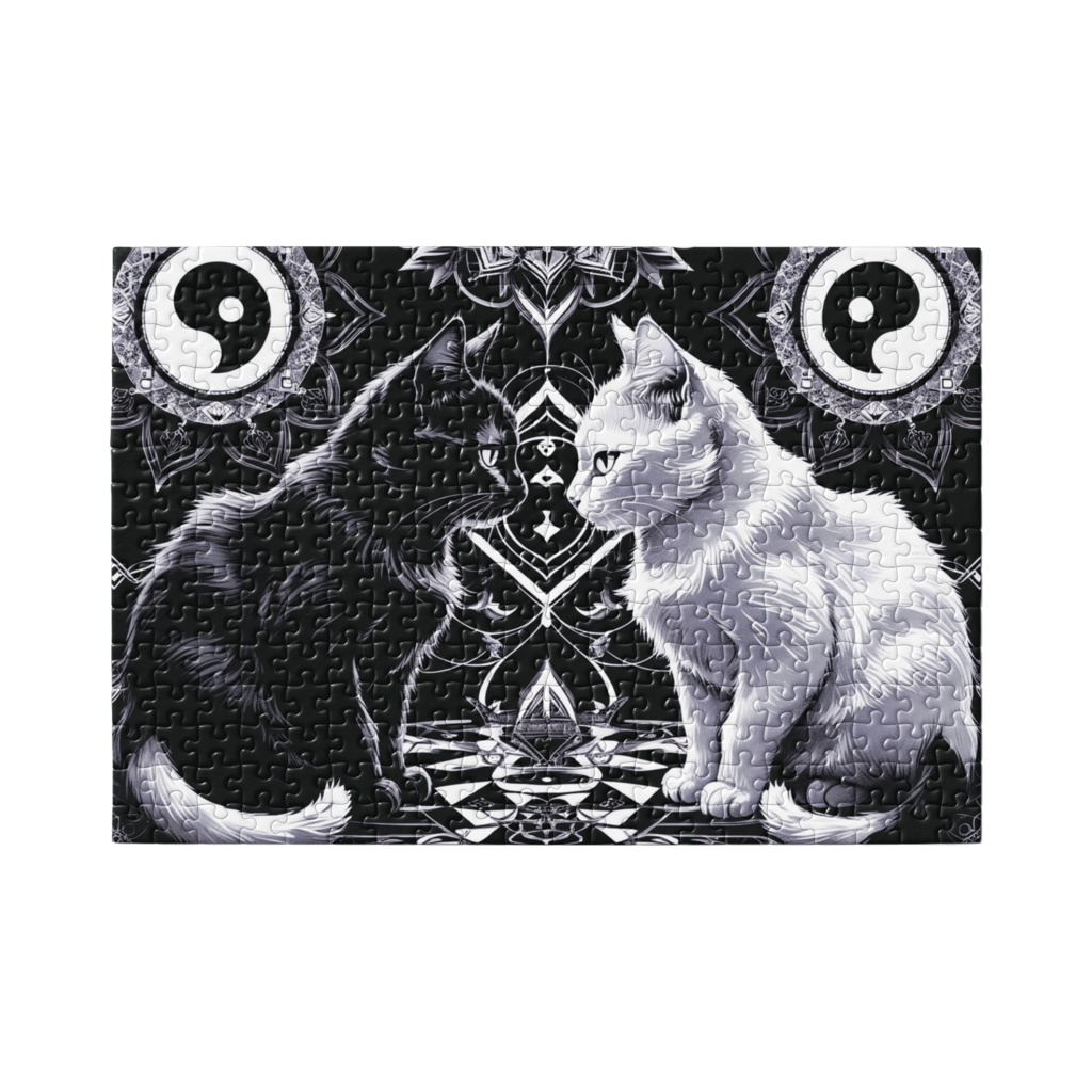 毛皮のシンメトリー - 陰陽猫アート