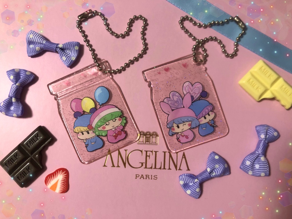 【ミルモでポン！】ムルパピ＆ミルリルちゃんクリアキーホルダー