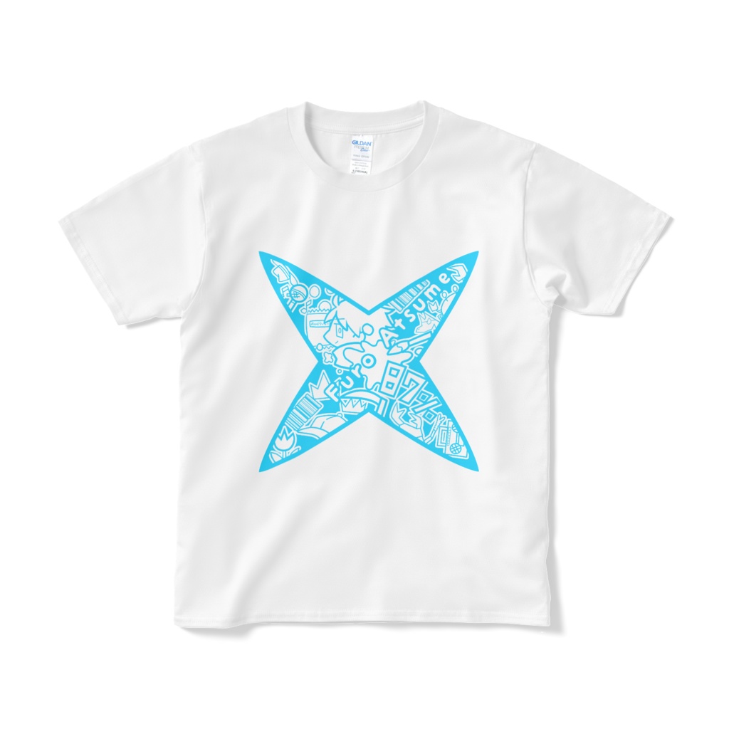 ふろあつめ手裏剣Tシャツ ホワイト表面デザイン
