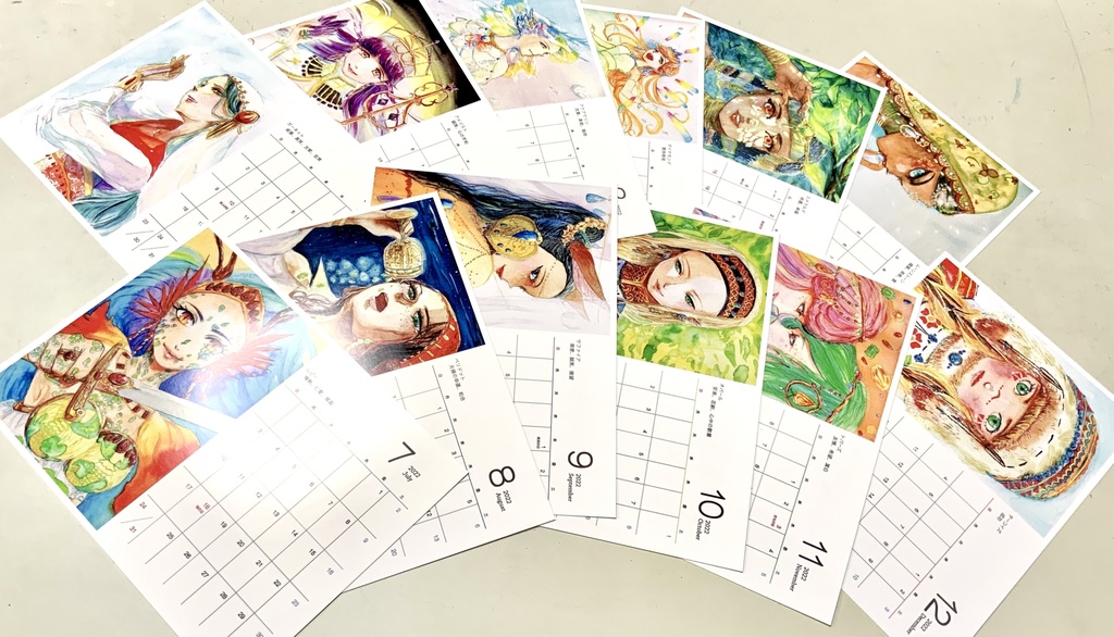 誕生石 卓上カレンダー 22 Ma Ri Mo Stars Booth