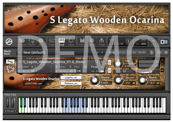 オカリナ音源 S Legato Wooden Ocarina for KONTAKT Free Demo - フリー音源