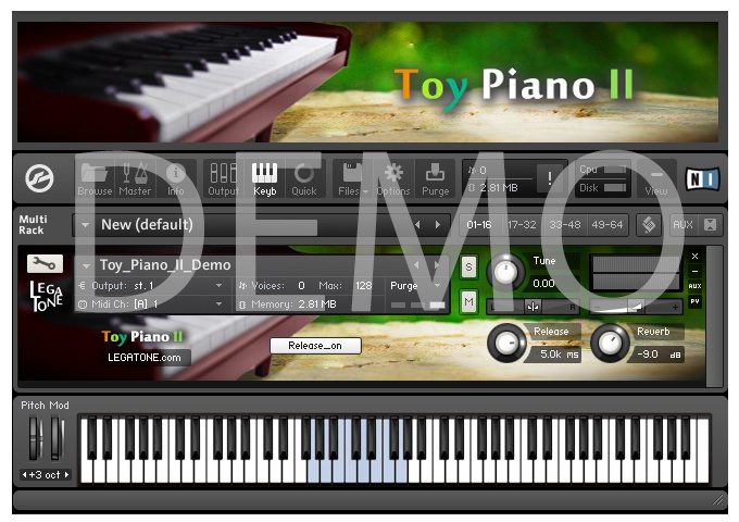 トイピアノ音源 Toy Piano II for KONTAKT Free Demo - フリー音源