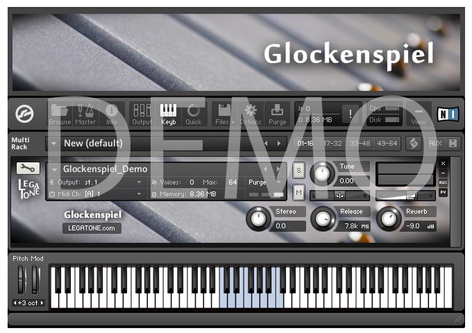 グロッケン音源 Glockenspiel for KONTAKT Free Demo - フリー音源