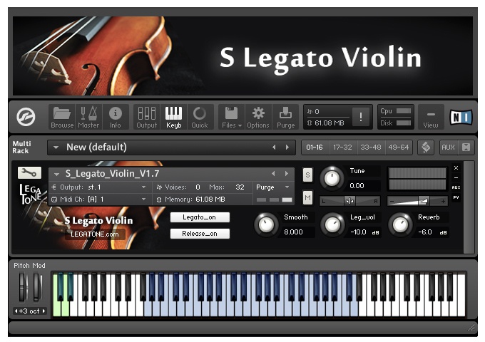 ヴァイオリン音源 S Legato Violin for KONTAKT