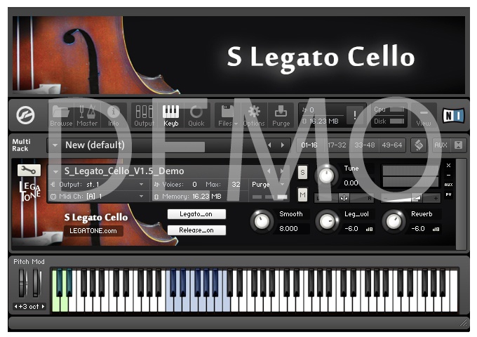 チェロ音源 S Legato Cello For Kontakt Free Demo フリー音源 Legatone Booth