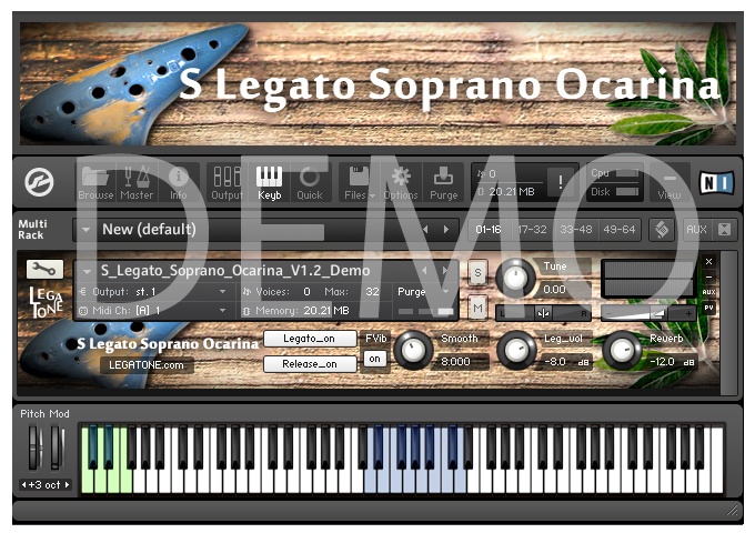 オカリナ音源 S Legato Soprano Ocarina for KONTAKT Free Demo - フリー音源