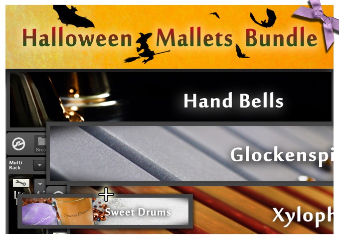 ハンドベル・グロッケン・シロフォン音源セット Halloween Mallets Bundle for KONTAKT (限定特典あり)