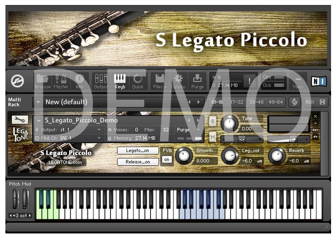 ピッコロ音源 S Legato Piccolo for KONTAKT Free Demo - フリー音源