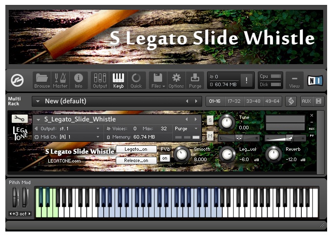 スライドホイッスル音源 S Legato Slide Whistle for KONTAKT