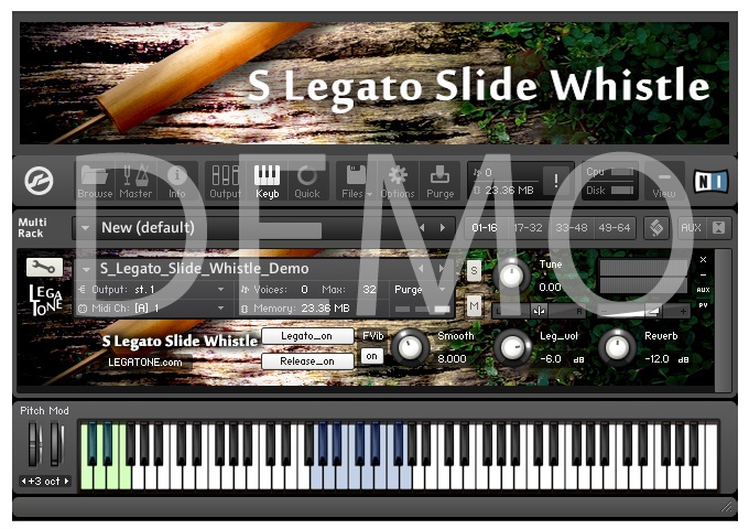 スライドホイッスル音源 S Legato Slide Whistle for KONTAKT Free Demo - フリー音源